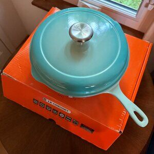 Le Creuset Cool Mint Cassadou w/ Box – Rare Black Interior